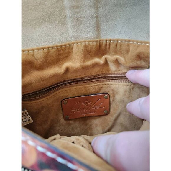 Patricia Nash GRANADA Heritage Multicolor Floral Print Leather Crossbody Bag - Picture 2 of 6